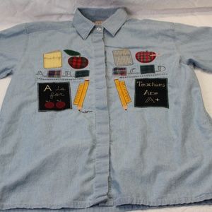 Teachers Size Large Button up shirt